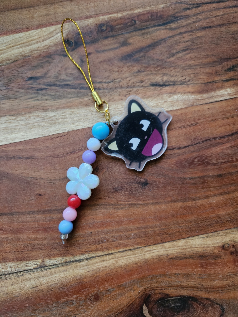 Chococat Bead Charm Phone Strap - Multicolor